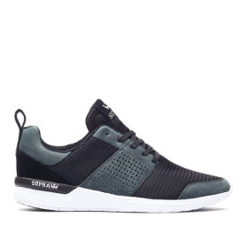 Supra Mens SCISSOR Deep Teal/Black/Translucent Low Top Shoes | CA-62107